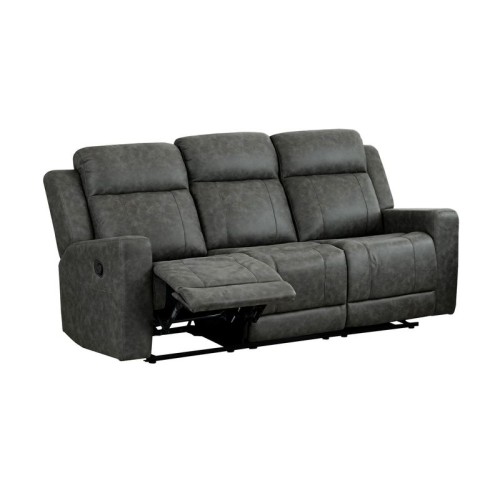 Asher Manual Reclining Sofa Grey